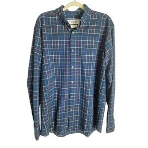 Mizzen + and Main Mens plaid button down shirt sz XL trim fit Careerwear casual